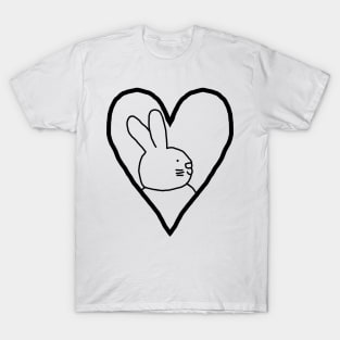 My Easter Bunny Valentine Line Drawing T-Shirt